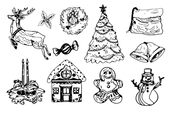 About Christmas Decorative Elements Illustrations
