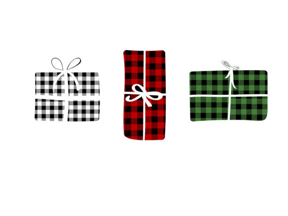 Buffalo Christmas Giftboxes Illustrations