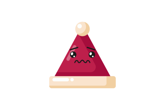 Christmas Hat Kawaii Svg for Festive Illustrations
