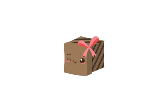 Christmas Kawai Cute Gift Illustrations for Festive Design