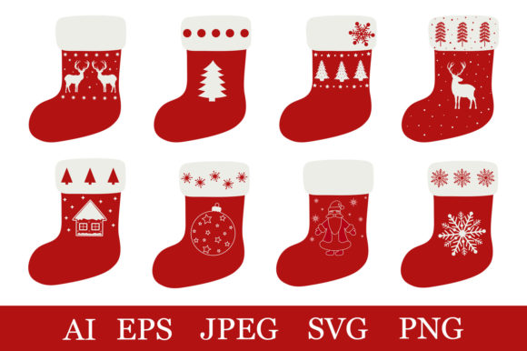 Christmas Stocking Bundle. Stocking SVG Review