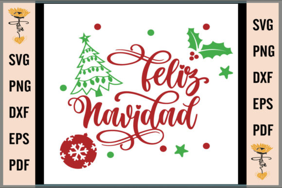Feliz Navidad Christmas Svg for Local Business Branding
