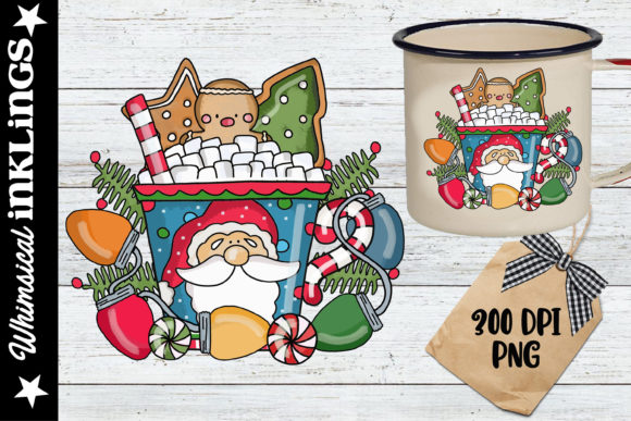 Holly Jolly Christmas Cup Illustration