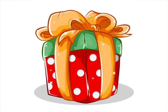 Red Green Gift Christmas Illustrations