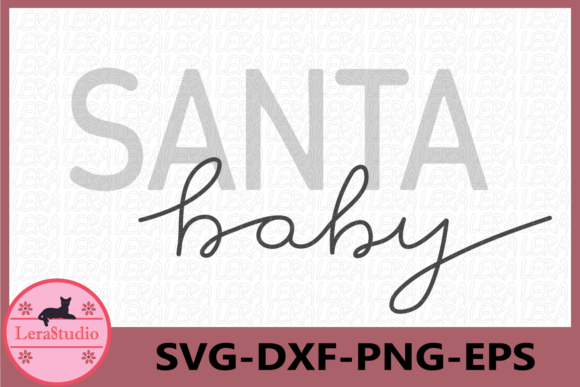 Santa Baby Christmas Illustration for Digital Products