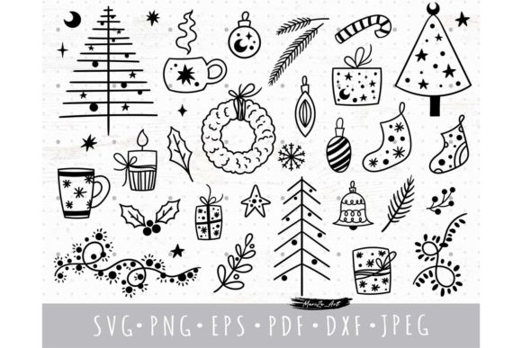 Scandinavian Christmas Bundle Illustrations for Seasonal Design
